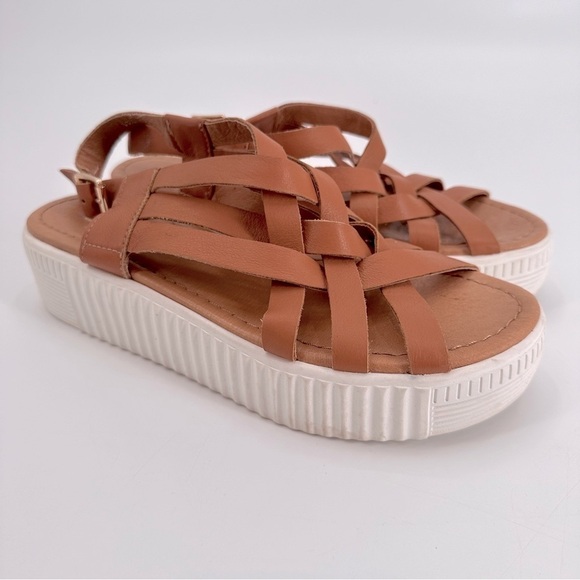 Silent D Lossier Leather Platform Sandals Size 40 - Picture 1 of 7